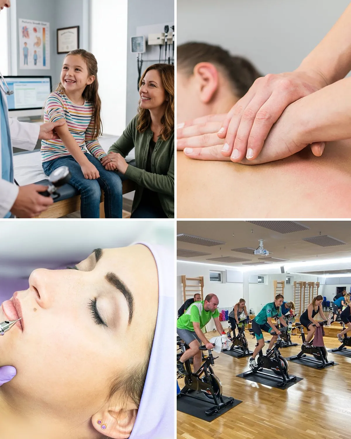 Arzt, Physiotherapie, Kosmetik und Sport — alles unter einem Dach